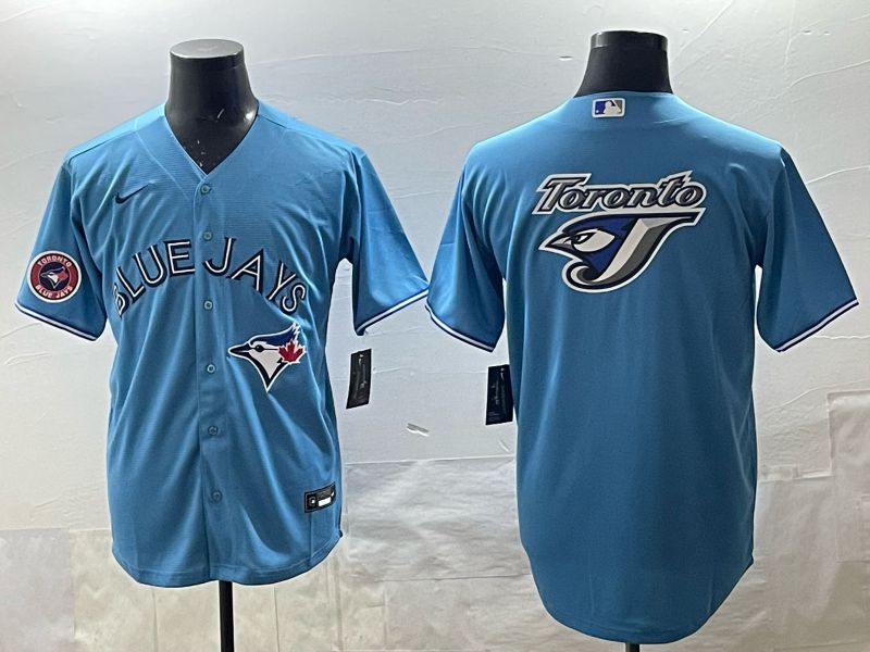 Men 2025 Toronto Blue Jays Blank Light Blue Game Nike MLB Jersey style 08